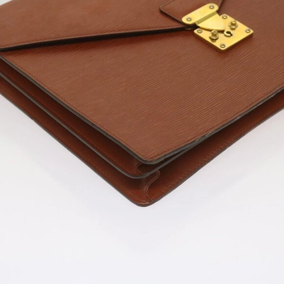 LOUIS VUITTON Epi Serviette Conseiller Briefcase Brown M54423 LV Auth 66184 - Picture 5 of 16